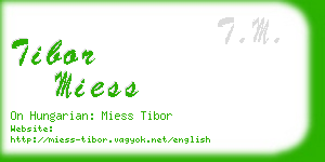 tibor miess business card